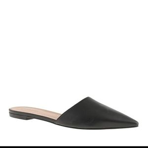 J.crew Harper black leather mules size 7